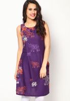 W Purple Printed Kurtis