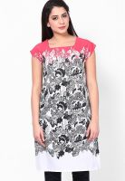 W White Printed Kurtis