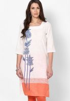 W White Solid Kurtis