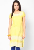 W Yellow Printed Kurtis