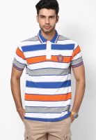 Wilkins & Tuscany Orange Striped Polo T-Shirts