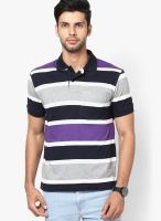 Wilkins & Tuscany Purple Striped Polo T-Shirts