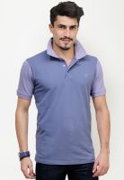 Yepme Purple Solid Polo T-Shirts