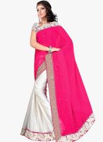 Aesha Pink Color Embroidered Saree