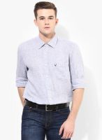 Allen Solly Blue Linen Casual Shirt