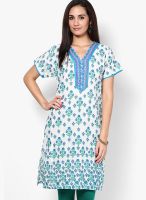 Alma Blue Printed Kurtis