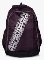 American Tourister Purple/Grey Backpack