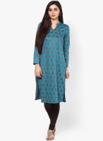 Aurelia Blue Solid Kurtas