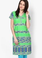 Aurelia Green Printed Kurtas