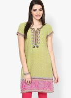 Aurelia Green Printed Kurtis