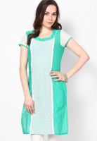 Aurelia Green Solid Kurtis