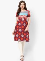 Aurelia Maroon Printed Kurtas