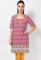 Aurelia Maroon Printed Kurtis