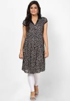 Ayaany Black Printed Kurta