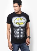 Batman Black Printed Round Neck T-Shirts