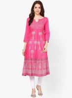 Bhama Couture Pink Printed Kurtis