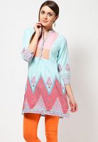 Biba Blue Printed Kurtis