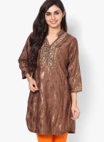 Biba Brown Embellished Kurtas