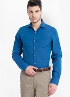 Black Coffee Blue Slim Fit Formal Shirt