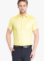 Black Coffee Yellow Slim Fit Formal Shirt