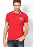 Bossini Red Solid Polo T-Shirts