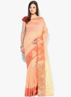 Bunkar Peach Printed Saree