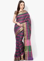 Bunkar Purple Printed Saree