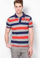 Cherokee Red Striped Polo T-Shirts