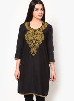 Dhwani Black Printed Kurtis