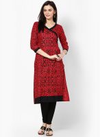 Divina Red Printed Kurtis