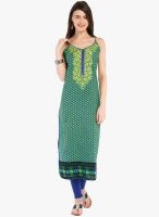 Folklore Aqua Blue Embroidered Kurta