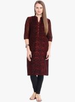 Folklore Maroon Printed Kurtas