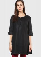 G Black Solid Kurtis