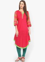 G Fuchsia Solid Kurta