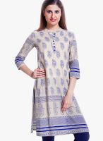 Globus Beige Printed Kurtis