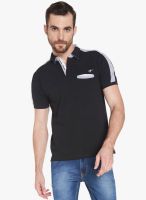 Globus Black Solid Polo T-Shirt