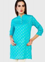 Globus Blue Printed Kurtis