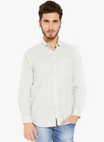 Globus Blue Solid Regular Fit Casual Shirt