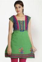 Globus Green Printed Kurtis