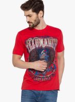 Globus Red Printed Round Neck T-Shirt