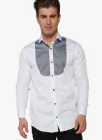 Globus White Slim Fit Casual Shirt