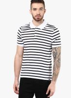 Incult Black Striped Polo T-Shirts