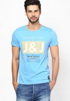 Jack & Jones Blue Crew Neck T Shirt