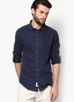 Jack & Jones Navy Blue Casual Shirt