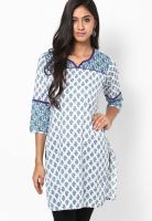 Jaipur Kurti Light Blue Printed Kurta