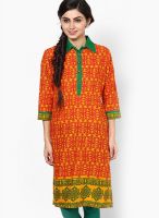 Jaipur Kurti Rust Printed Kurtis