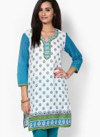 Jaipur Kurti White Printed Kurtis