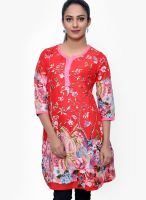 Juniper Red Printed Kurtis