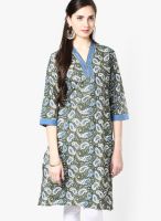 Karigari Green Printed Kurta