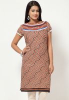 Kurti'S Brown Printed Kurtis